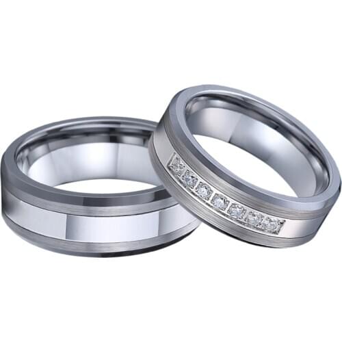 Top Quality Custom couple wedding rings for men and women stainless steel jewelry Lover Marriage Alliance fashion finger ring