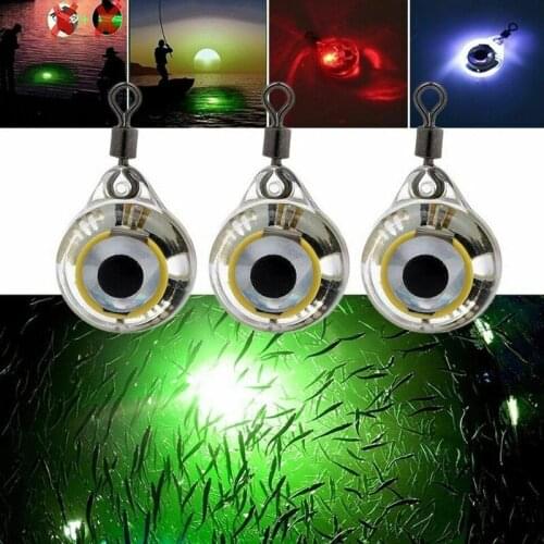 LED Deep-drip Underwater Button Fisheye-shaped Squid Bait Mini Luminous Bait Light Is Strong and Corrosion-resistant