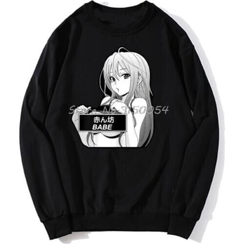 Babe Hentai Aesthetic Vaporwave Hoodie Anime Hoodies Spring Autumn Men Pullover Sweatshirts Harajuku Streetwear