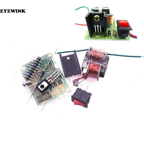 15KV High Frequency DC High Voltage Arc Ignition Generator Inverter Boost Step Up 18650 DIY Kit U Core Transformer Suite 3.7V