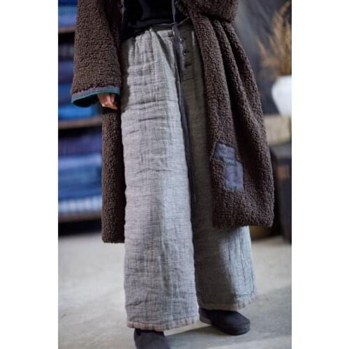 Women Loose Elastic Waist Vintage Linen Pants Ladies Retro Trousers Female 2020 Flax Solid Color Pants