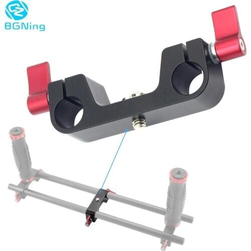 1/4" DSLR Rod Clamp Mounting Adapter for 15mm Rail Rod System SLR 5D2 5D3 60D 600D Camera DV Video Film Photo Studio Accessories