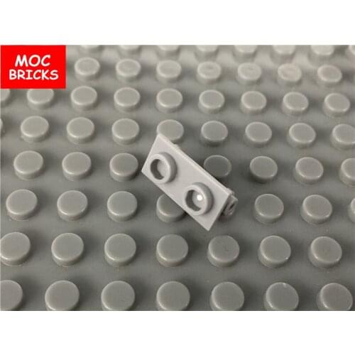 100pcs/lot MOC Bricks Light gray Hinge Brick 1 x 2 Top Plate Thin fit with 3938 Educational Building Blocks DIY Toy kids gifts