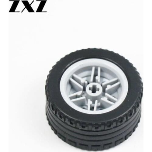 20pcs Good Quality Car Wheel + Tire 56145 + 44309 Technical Parts for Kids Toys Car Bus Truck Accessories