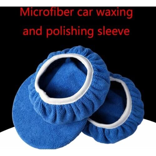 5pcs Polishing Bonnet Buffer Pad Microfiber Bonnet Car Polisher Pad Cover Q39F