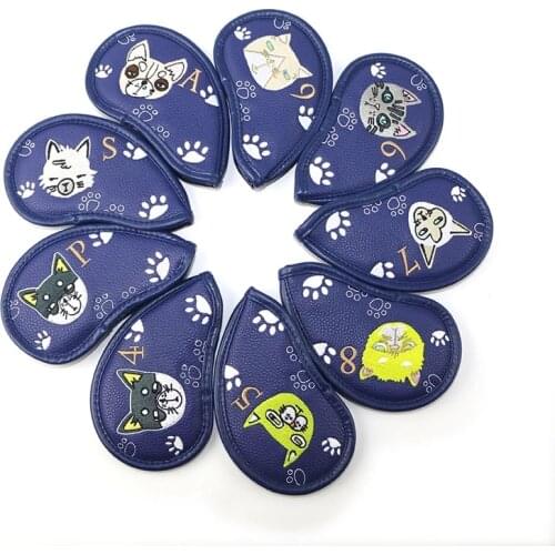Cartoon Style Golf Club Iron Set Headcovers 4-S 9PCS Irons Protect Covers