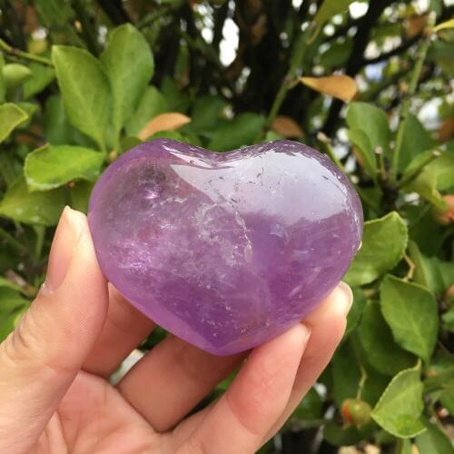 90g natural amethyst crystal heart for home decoration healing crystals wedding decoration christmas decor
