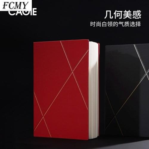 A5 Notebook 96 Sheets Bronzing Geometry for Student Diary Planner Stationery Office School Supplies Planner 2020 2021