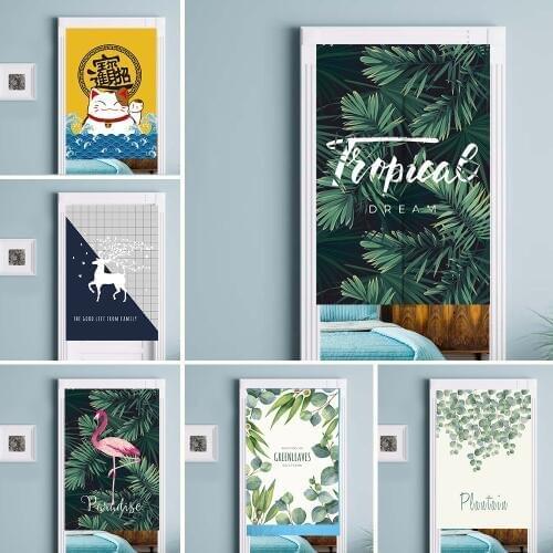 Household Windshield Bedroom Kitchen Non Perforated Japanese Half Panel Curtain Decorative Curtain Household Decorative Curtain