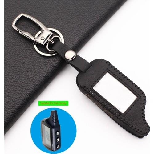2020 High Quality Leather Key Case for Starline B9 B9 / B91 / B6 / B61 / A91 / A61 / V7 C9 LCD Shape Of Remote Car Alarm Cover