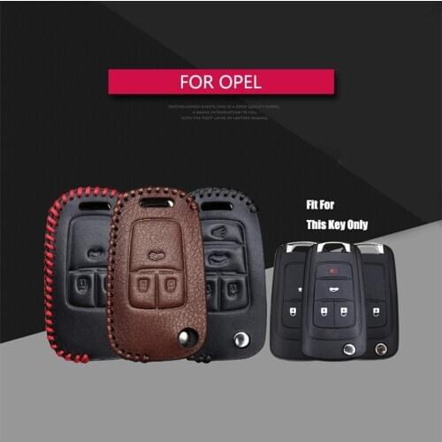 Best Sale Leather Flip Car Key Case Cover For Opel Astra G H J K Insignia Corsa Vectra C Zafira Key Holder Key Parts Skin Shell
