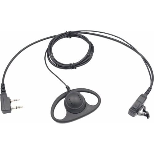 Walkie Talkies Earpiece with Mic 2 Pin D Shape Headset for Baofeng UV-5R BF-888 UV82hp Retevis H-777 RT1 RT21 RT22 HYS TC-H10W