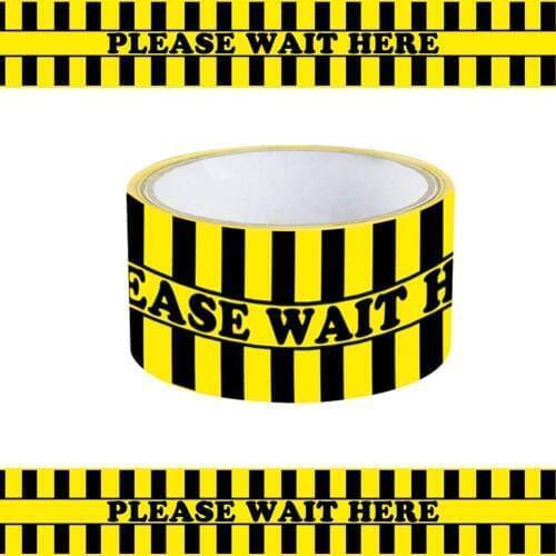 Hot Sale High Quality Safety Warning Tape Social Waterproof Wear Resistant Safe Distancing Floor Tape Yellow