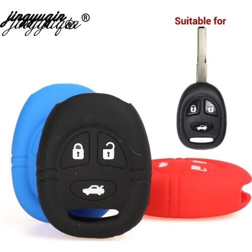 Jingyuqin 30pcs 3 Buttons Silicone Car Key Case For Saab 9-3 9-5 92 95 3 Button Cover Keyless Remote Fob Shell Skin Key Cover