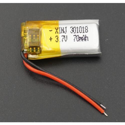 XINJ 3.7V 70 mAh Li lithium polymer battery li po Li ion 301018 For bluetooth mp3 watch speaker headphones GPS driving recorder