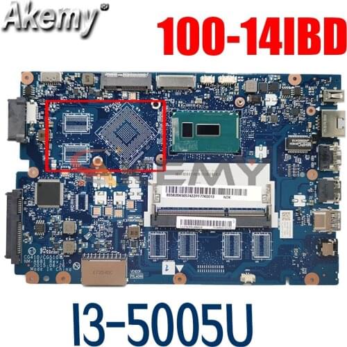 Laptop motherboard For LENOVO Ideapad 100-14IBD I3-5005U 14' Inch Mainboard CQ410 CQ510 NM-A681 5B20K50557 SR27G