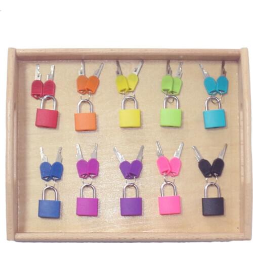 Montessori Tray Locks Set Wooden Sensory Educational Toys For Children Preschool Practical Life Colors Learning Juguetes Toys