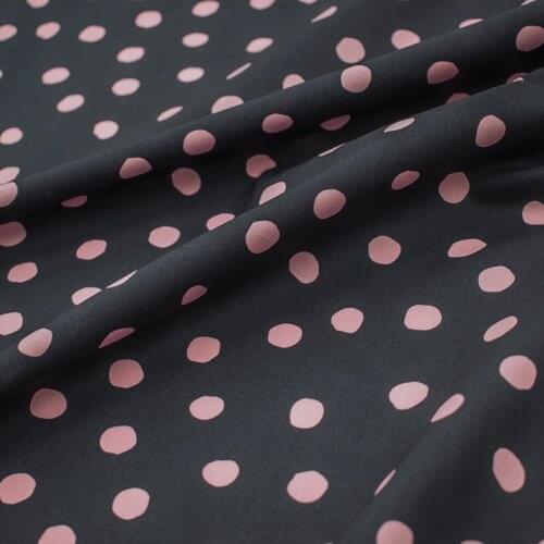 Irregular Wave Point On Pink Cotton Fabric For Dress Tissus Au MÈTre Telas Por Metro Sewing Ткань Для Шитья Vestidos Tissu Tela