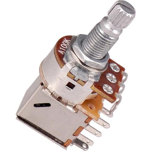 2x A100K Potentiometers, Round Shaft, Solder Lugs for Guitar Pedals Great For Electric Guitar/bass Replacement Accessory