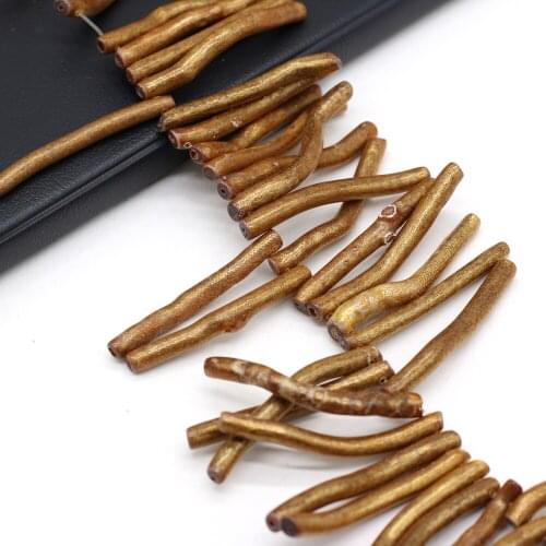 Gold plated Irregular Branch Coral Beads Good Quality Charms for Jewelry Making Diy Tribal Necklace Earrings Accessories