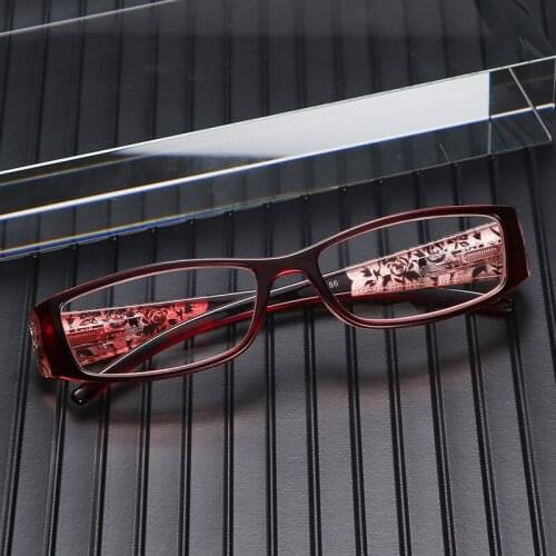 Luxury Ladies Reading Glasses Resin Spring Leg Glasses Ladies Flower Hyperopia Reading Glasses +1.0 +1.5 +2.0 +2.5 +3+4.0