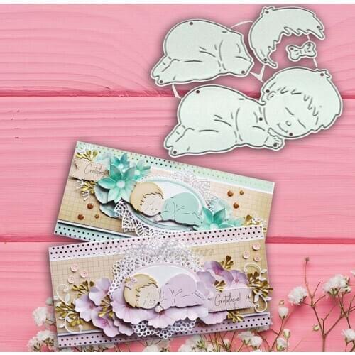 Sleeping Baby Metal Cutting Dies New 2021 Craft Stamps Die Cut Embossing Card Making Stencil Frame