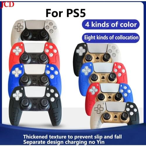 JCD Funda de goma de Gel de silicona suave, protección para manija SONY PS5 1 par
