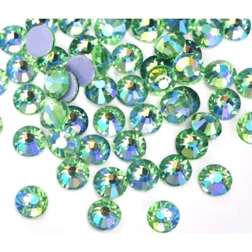 Lt Peridot AB Better Crystal стразы HotFix Rhinestones Green AB Iron On Hot Fix Rhinestones Motif Strass DIY A85