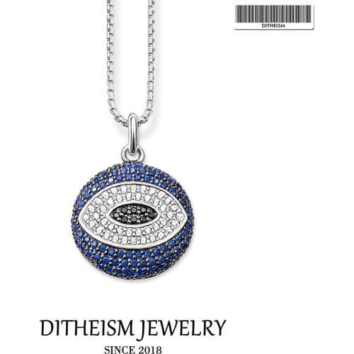 Link Chain Necklace Turkish Eye, 2018 New Fashion 925 Sterling Silver Jewelry Classic Gift For Women Boy Girls