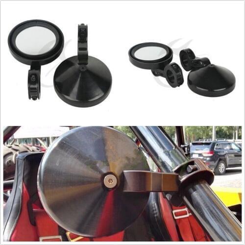 1.75" Aluminum Side Mirrors Round 5" For Polaris RZR Ranger UTV Sand Golf Car TC Kawasaki 3000 Yamaha Motorcycle Accessories