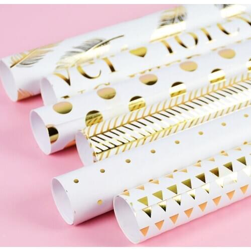 1pcs 70*50cm Gold Dot Leaves Wedding Gift Wrapping Paper Roll For DIY Gift Packaging Supplies For Birthday Wedding Party Decor