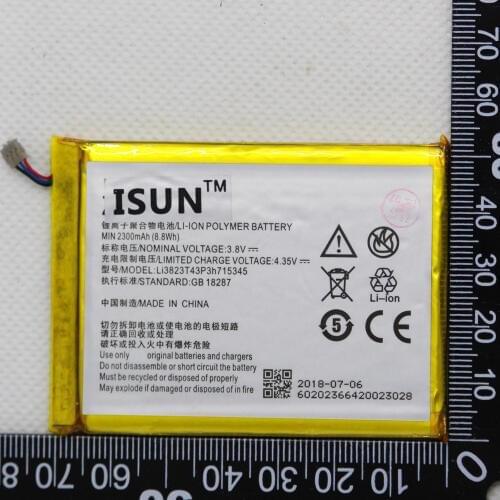 10pcs/lot Li3823T43P3h715345 phone battery For ZTE Grand S Flex MF910 MF910S MF910L MF920 MF920S MF920W 2300mAh