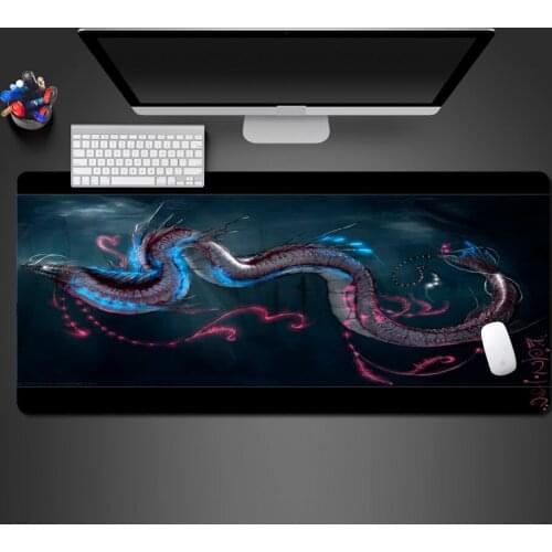 3d Watercolor Dragon Game Mouse Pad Hot Selling Natural Rubber High Quality Printed Washable Play Pad Family Large Mousepad