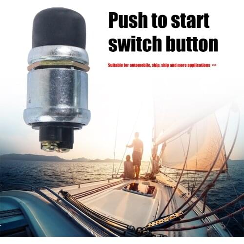 5A 12-50V One-key Start Switch Button Lgnition Starter Switch Truck Engine Start Boat Push Button Starter Replacement Car Switch