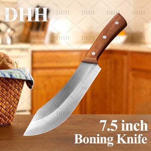 7.5 Inch Butcher Knife Professional Handmade Meat Cleaver Forged Boning Stainless Steel Kitchen Knives Cooking