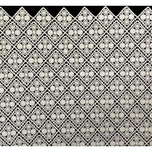 African Lace Fabrics 5yards White Guipure Lace Fabric 2018 High Quality Nigerian Cord Lace Fabric For Wedding Dresses Material