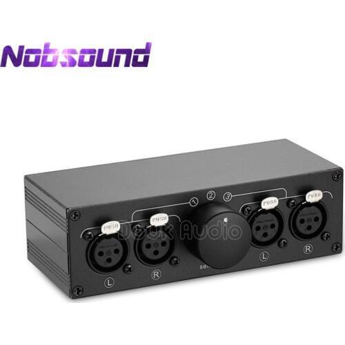 Little Bear MC103 3(1)-IN-1(3)-OUT XLR Balance Stereo Audio Switcher Passive Selector Splitter Box