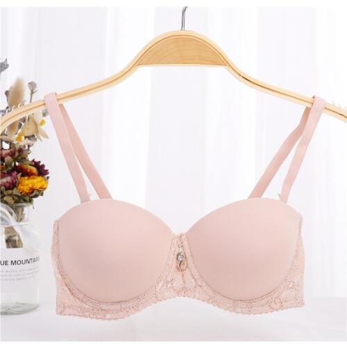 Double cup Push Up Bra gather breast Lace Adjusted bra summer t shirt sexy underwear for women bra sleep lingerie wedding bra