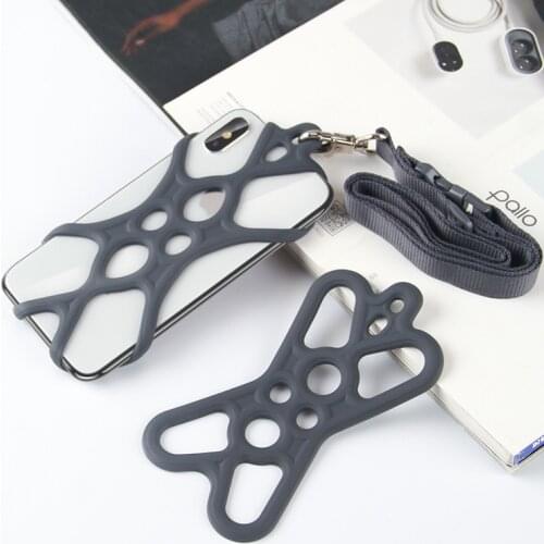 Cell Phone Lanyard Holder Case Cover Universal Silicone Durable Neck Strap Chain Sling For Smart Phone