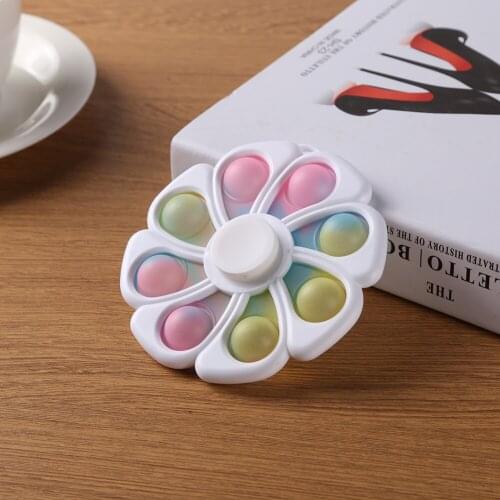 Kids Gyro Keychain Push Bubble Sensory Toy Anti-stress Relaxing Fidget Autism Toys Stress Relieve For Concentration Educational