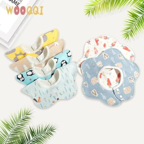 Cotton Baby Bibs Cute Bib Bandana Saliva Towel Portable Outdoors Feeding Decoration Flower Scarf Newborn