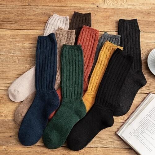 Cotton short soild socks Women Winter Vintage Warm Casual Fashion ladies Black sock funny girl harajuku Female socken kawaii sox