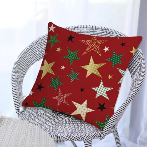 Gifts Delicate Christmas Decorative Cushion Case Festival Cushion Cover Skin-friendly for Bedroom