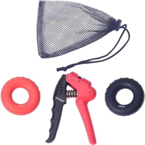 Hand Grip Strengthener Workout Kit 3 Pack - Resistance from 22-70 LB - Metal