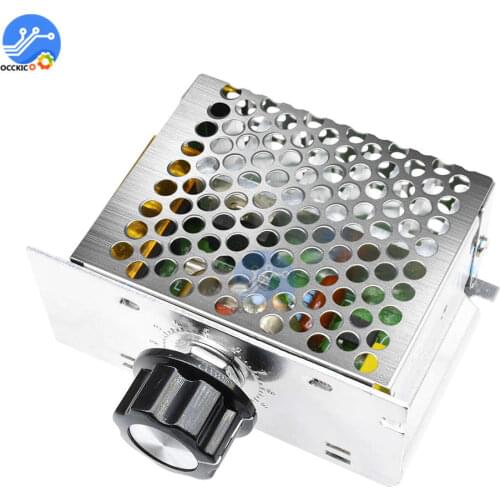 AC 220V 4000W SCR Motor Speed Controller Voltage Regulator Dimmer for Electric Furnace Water Heater with Aluminum Shell
