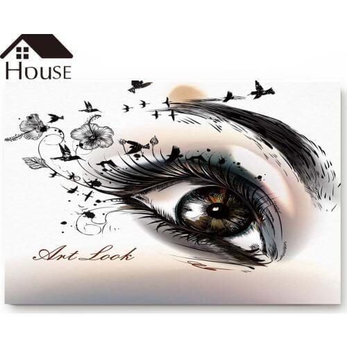 Eye Female Art Beautiful Eyelashes Bath Rugs Non-Slip Doormat Door Mat Bathroom Accessories