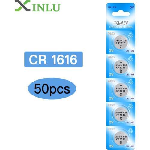 Hot selling 50pcs/lot CR1616 DL1616 BR1616 ECR1616 5021LC L11 L28 button cell coin Battery for watch, XINLU Brand battery