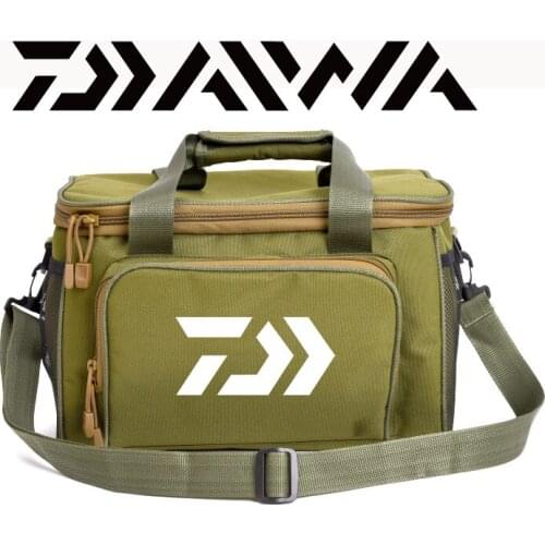Daiwa Multi-function Waterproof Fishing Bag Outdoor Waist Pack Fishing Lures Gear Storage Bag Single Fishing Crossbody Handbag