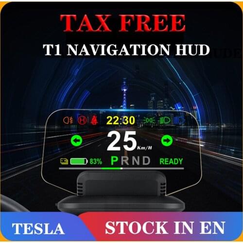 Mobile Phone Bracket Hud Car Navigation Projector Head-Up Display Qi Wireless Charger Car Bracket High Quality HUD for Model3