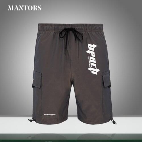 Men Summer Shorts Loose Multi-pocket 2021 New Mens Casual Jogging Gym Sports Shorts Quick-drying Beach Shorts Letter Printing